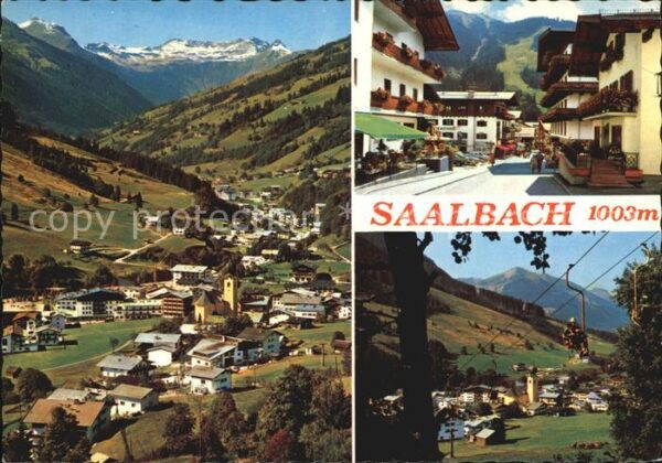 Saalbach-Hinterglemm Panorama Alpenblick Strassenpartie Sess