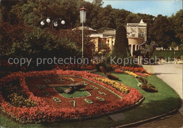 Baden Wien Kurpark Blumenuhr Kurstadt Kongressstad