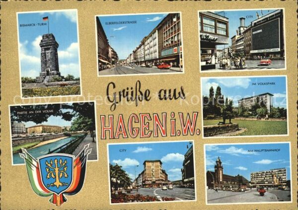 Hagen Westfalen Bismarckturm Elberfelderstrasse City Vo