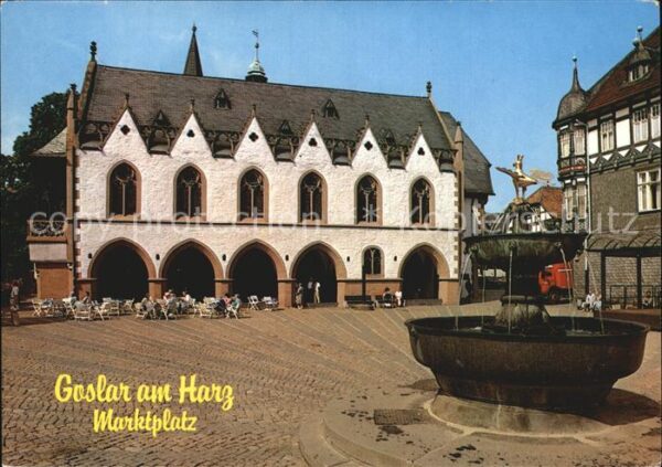 Goslar Marktplatz Rathaus Marktbrunnen