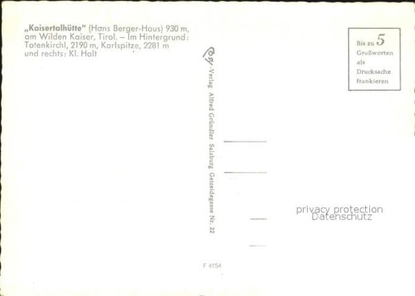 Kaisertal Kaisertalhütte Hans Berger Haus Schutzh – Bild 2