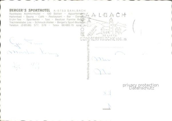 Saalbach-Hinterglemm Bergers Sporthotel – Bild 2