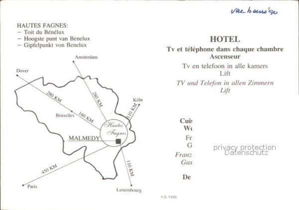 Malmedy Wallonie Hotel Restaurant Au St Esprit – Bild 2