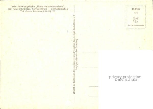 Grafenhausen Schwarzwald Erholungsheim Haus Heimkehrerdank – Bild 2