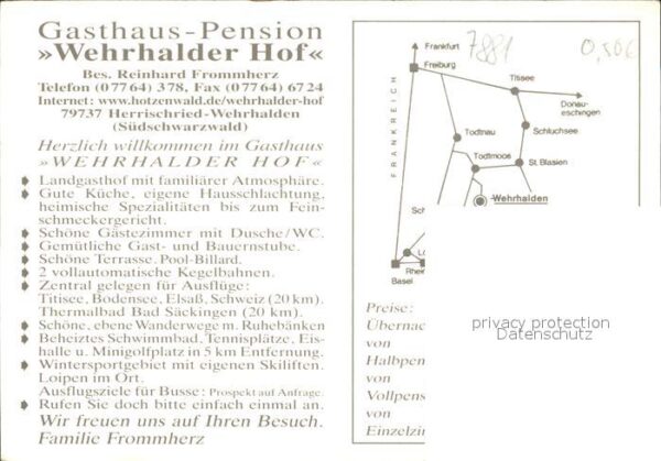 Herrischried Gasthaus Pension Wehrhalder Hof – Bild 2