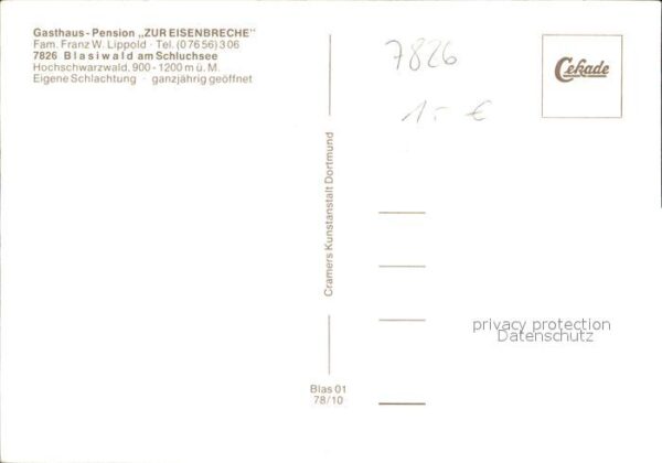 Blasiwald Restaurant Pension Zur Eisenbreche – Bild 2