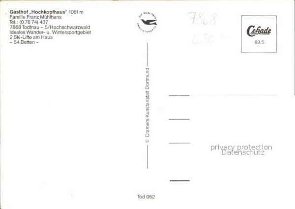 Todtnau Gasthaus Hochkopfhaus – Bild 2