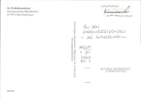 Bad Saeckingen St. Fridolinsmünster Fliegeraufnahme mi – Bild 2