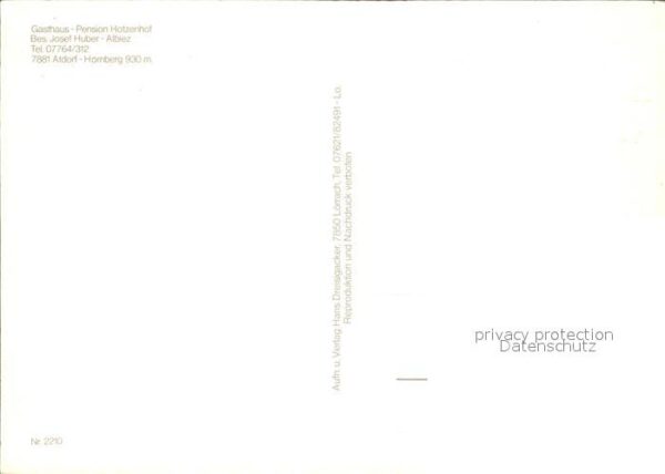 Atdorf Homberg Gasthaus Pension Hotzenhof – Bild 2
