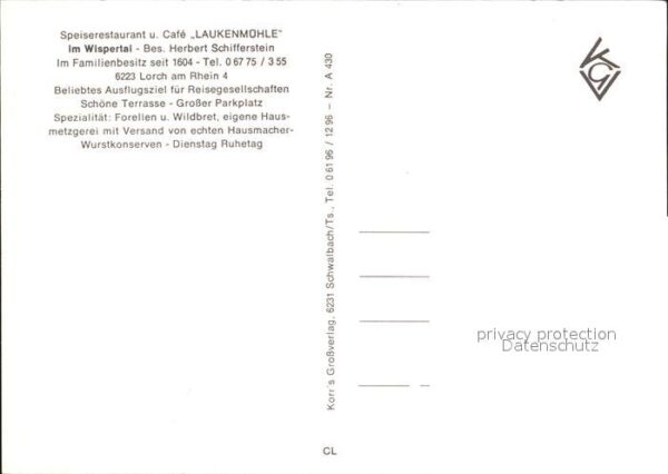 Lorch Rheingau Restaurant Cafe Laukemühle – Bild 2