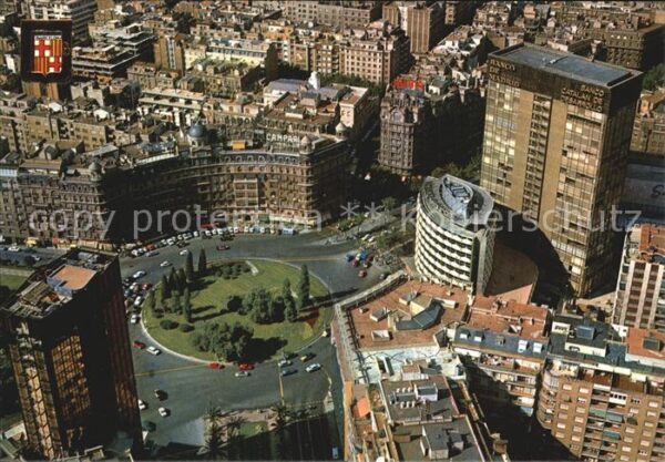 Barcelona Cataluna Fliegeraufnahme Placa Calvo Sotelo