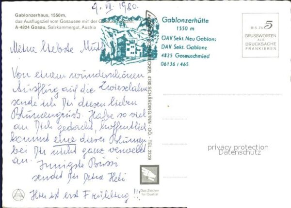 Gosau Oberoesterreich Gablonzerhaus – Bild 2