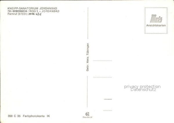 Biberach Riss Sanatorium Jordanbad – Bild 2