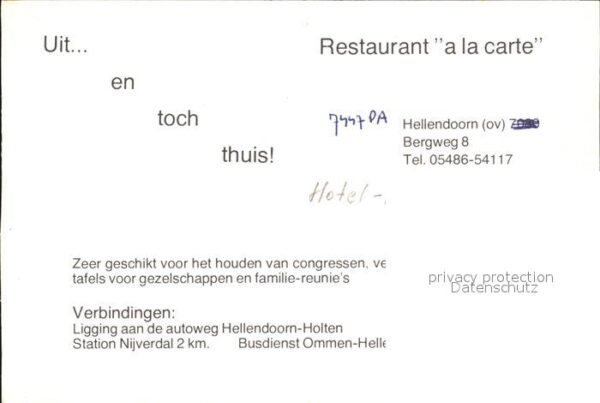 Hellendoorn Hotel Pension De Uitkijk – Bild 2