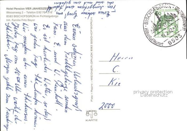 Bischofsgruen Hotel Pension Vier Jahreszeiten – Bild 2