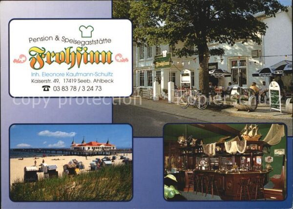 Ahlbeck Ostseebad Pension und Restaurant Frohsinn Seebrüc