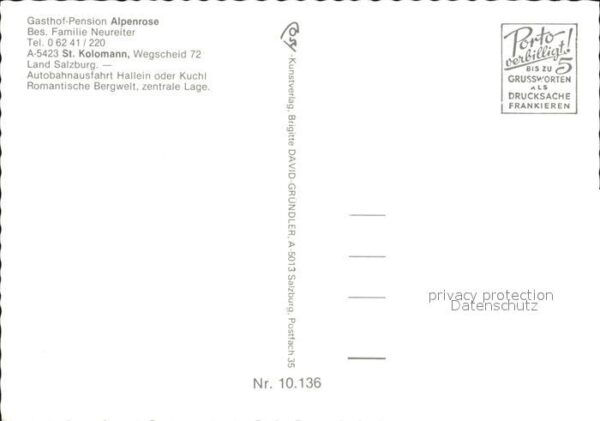 St Koloman Gasthaus Pension Alpenrose – Bild 2