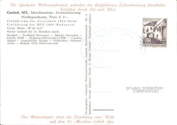 Gmuend Niederoesterreich Meridianstein – Bild 2