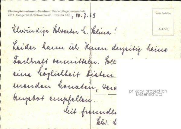 Gengenbach Kindergärnterinnen-Seminar – Bild 2