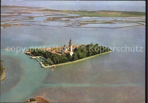 Grado Gorizia Fliegeraufnahme Laguna Insel S. Maria d