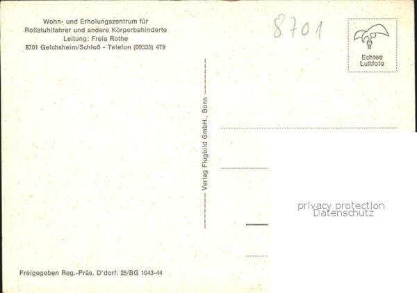 Gelchsheim Fliegeraufnahme Wohn- und Erholungsheim – Bild 2