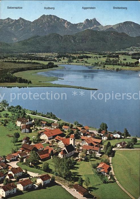 Hopfen See Fliegeraufnahme mit Roßberg Aggenstein