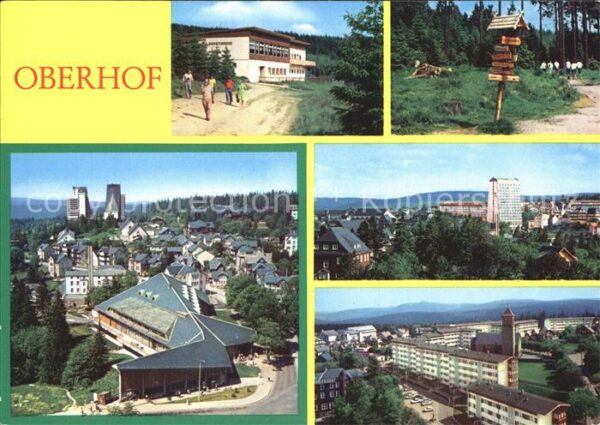 Oberhof Thueringen HOG Schanzenbaude Wegweiser am Rennstei