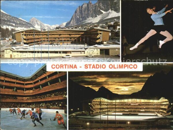 Cortina d Ampezzo Eisstadion Eishockey Eistänzerin