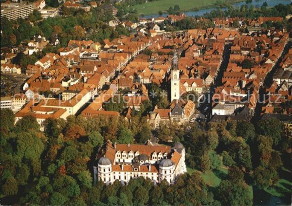 Celle Niedersachsen Stadt und Schloss Fliegeraufnahme