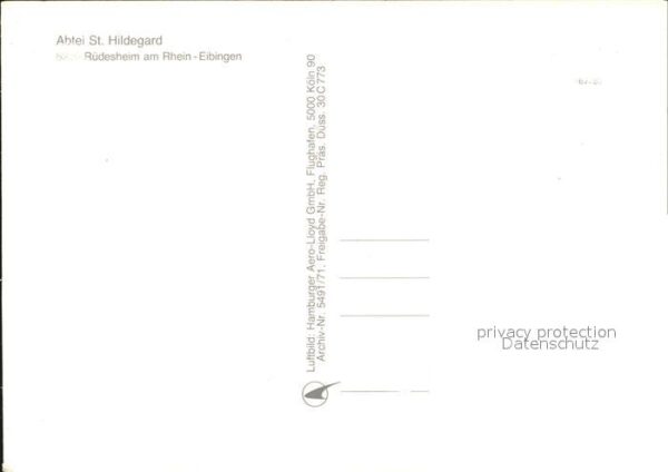 Ruedesheim Rhein Fliegeraufnahme Abtei St Hildegard – Bild 2