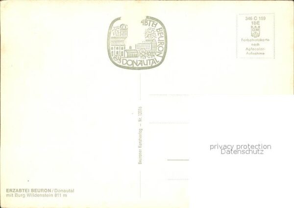 Beuron Donautal Erzabtei Beuron mit Burg Wildenstein – Bild 2