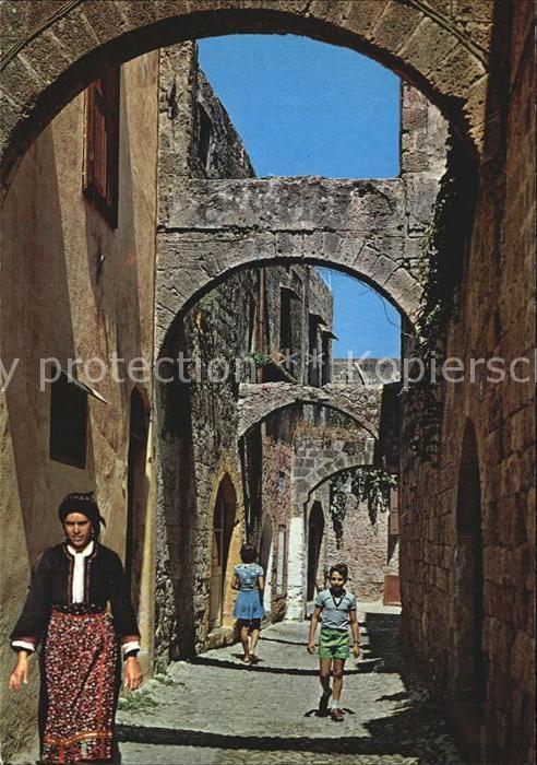 Rhodos Rhodes Aegaeis Gasse in der Altstadt