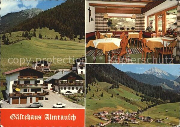 Berwang Tirol Gästehaus Almrausch Gaststube Panorama