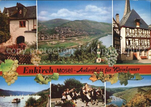 Enkirch Mosel Panorama Fachwerkhaus Moselpartie Trach
