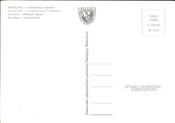 Bratislava Pressburg Pozsony Gottwaldovo namestie – Bild 2