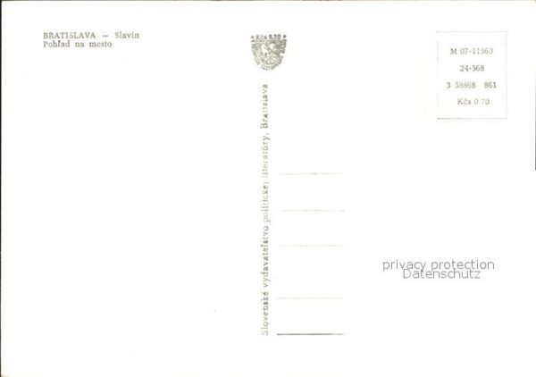 Bratislava Pressburg Pozsony Slavin Pohled na mesto – Bild 2