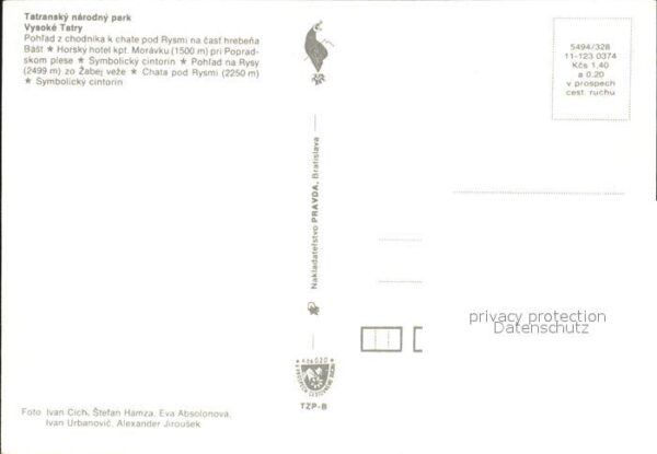 Vysoke Tatry Pohlad z chodnika Horsky hotel Popradsk – Bild 2