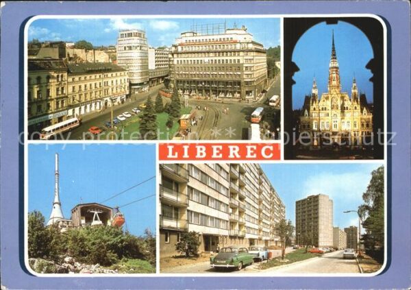 Liberec Gottwaldovo namesti Radnice Jested Sidl