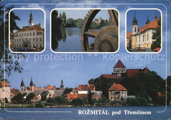 Rozmital Rozmitalu Celkovy pohled Radnice Rybnika Jezu Kos