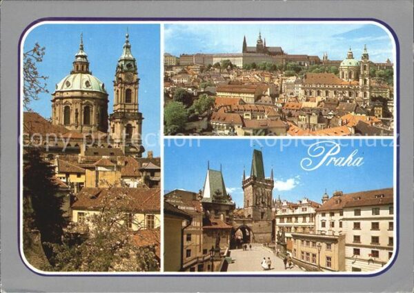 Praha Prahy Prague Chram sv Mikulase Panorama Prazskeho hr