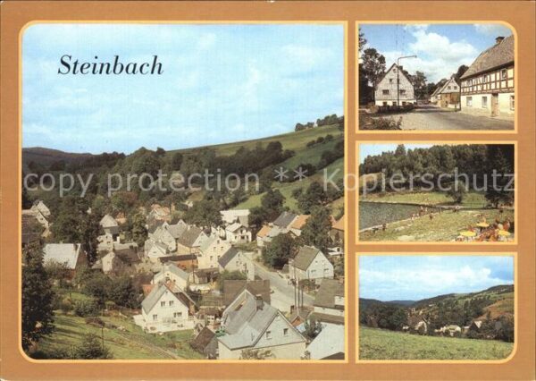 Steinbach Eichsfeld Teilansicht Dorfstrasse Freibad Panoram