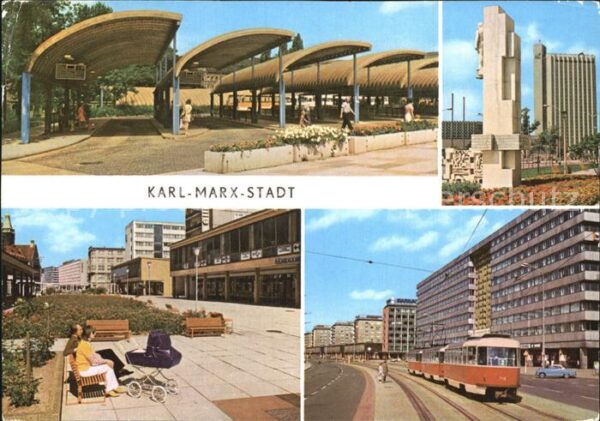 Karl-Marx-Stadt Karl Marx Allee Ensemble Lobgedichte un