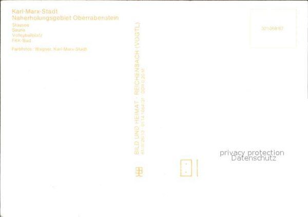 Karl-Marx-Stadt Naherholungsgebiet Oberrabenstein Staus – Bild 2