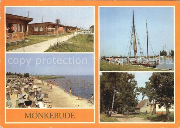 Moenkebude Bungalowsiedlung Strand Fischereihafen