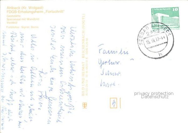 Ahlbeck Ostseebad FDGB Erholungsheim Fortschritt Gaststät – Bild 2