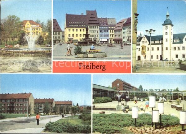 Freiberg Sachsen Scheringerpark Brunnendenkmal Obermarkt