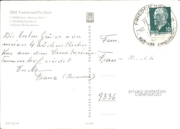 Friedrichroda FDGB Erholungsheim Hermann Danz Schloss – Bild 2