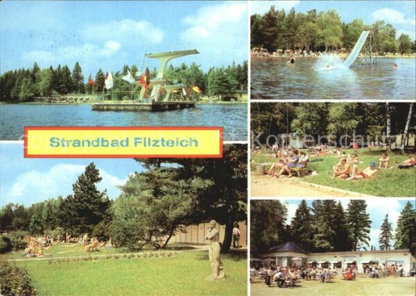 Schneeberg Erzgebirge Strandbad Filzteich Sprungturm Rutsche