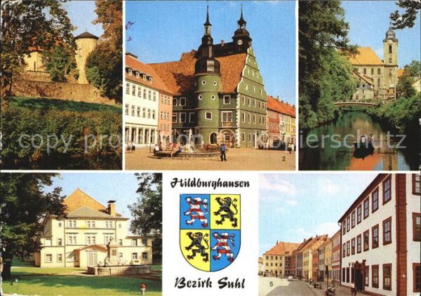 Hildburghausen Stadtmauer Rathaus Friedenspark Stadtth