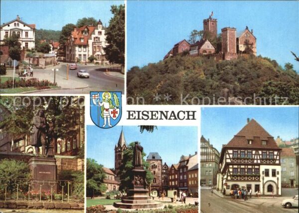Eisenach Thueringen Marienstr Wartburg Bach Denkmal Luther